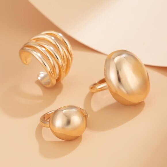 Women Gold Knuckle Rings Set Stackable Midi Finger Rings Pack Fashion Jewelry - Picture 7 of 7